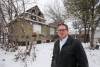 JOHN WOODS / WINNIPEG FREE PRESS
Shaun Jeffrey, landlord, is photographed with a derelict home at 339 Mountain in Winnipeg Monday, October 30, 2023. 

Reporter: searle