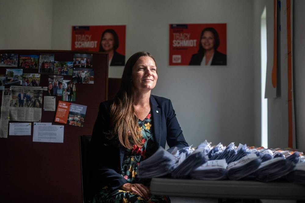 <p>MIKAELA MACKENZIE / WINNIPEG FREE PRESS files</p>
                                <p>Tracy Schmidt, a first-time provincial political candidate, flipped the Rossmere riding to the NDP.</p>