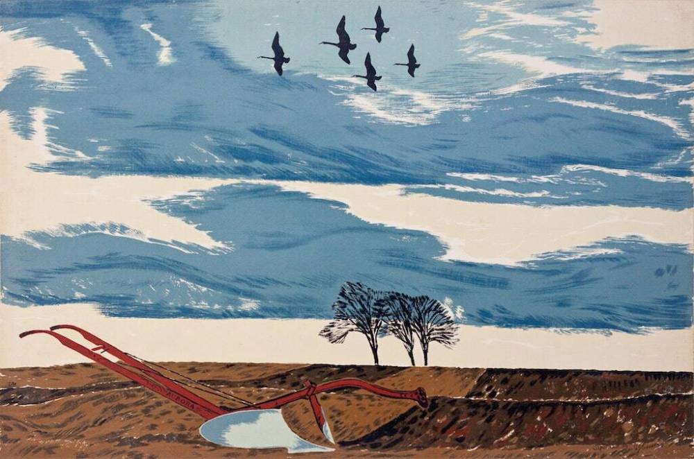 The Plough by Toronto illustrator Thoreau MacDonald.  (Mayberry Fine Art)