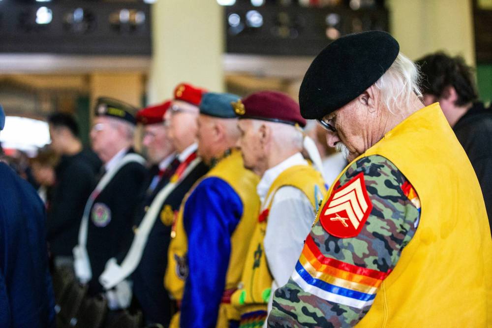 MIKAELA MACKENZIE / WINNIPEG FREE PRESS 
Bill Greenwalt at the 27th Annual Indigenous Veterans Day Ceremony at Neeginan Centre.