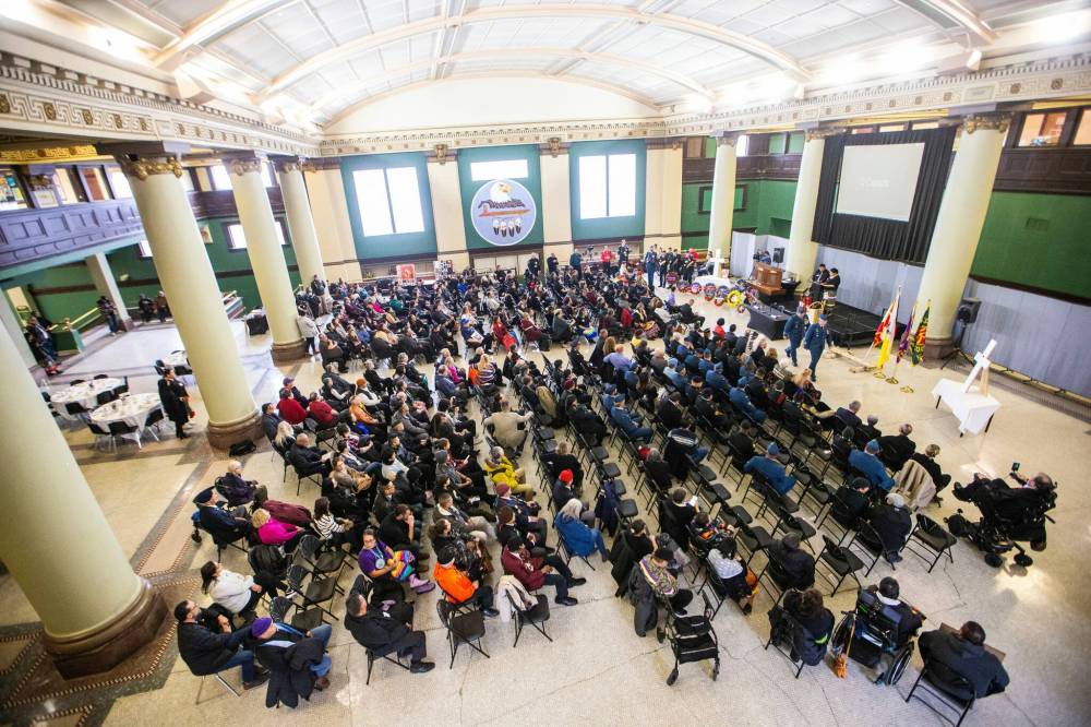 MIKAELA MACKENZIE / WINNIPEG FREE PRESS 
The 27th Annual Indigenous Veterans Day Ceremony at Neeginan Centre.