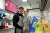 RUTH BONNEVILLE / WINNIPEG FREE PRESS
                                INTERSECTION - Centre Ice Cafe Intersection piece on Olha and her husband Oleksandr’s two-month-old operation,Centre Ice Cafe, inside Centre Ice Cafe located inside the Dakota Community Centre. The couple, along with their two kids, moved to Winnipeg from Ukraine in March, after their home village was destroyed during the war. They operated a store/resto back home, and went looking for a place to set up shop, here in the city. They rented space at an existing restaurant in Albert Beach on Mondays and Tuesdays during the summer - when that spot closed at the start of September, they were approached by management at Dakota, who hoped they would take over the in-house canteen there, which was vacant at the time. Since then, their Ukrainian fare - perogies, cabbage rolls, borscht, pelmeni - have become such a hit, that more than 3/4 of their regular customers have no tie to the community centre whatsoever - they head there specifically for the couple’s food - to enjoy at home. Photos of Olha & Oleksandr hard at work in the kitchen, shots of various dishes, fully prepared - shot of the canteen, with Centre Ice Cafe sign, to let readers know where to go. Dave’s story. Nov 14th,, 2023