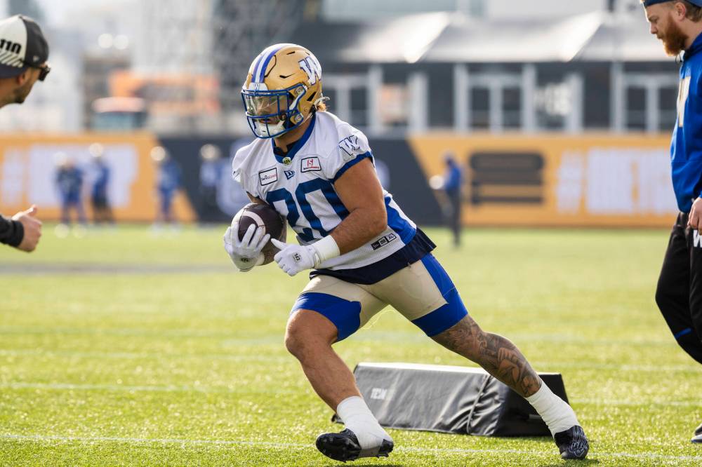 Nick Iwanyshyn / THE CANADIAN PRESS
                                Expect Bombers running back Brady Oliveira to see plenty of actions Sunday in the Grey Cup against the Montreal Alouettes.
