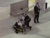 SUPPLIED Video from airport security shows RCMP arresting Nathan Lasuik in 2019. Winnipeg Free Press 2021