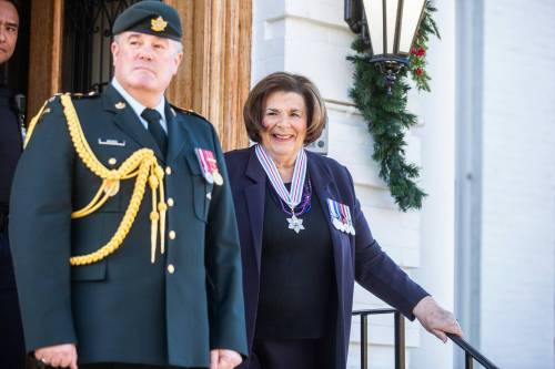 MIKAELA MACKENZIE / WINNIPEG FREE PRESS Lieutenant-governor Anita Neville departs Government House to lead throne speech ceremonies at the Manitoba Legislative Building on Tuesday, Nov. 21, 2023. Winnipeg Free Press 2023.