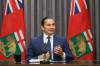 MIKE DEAL / WINNIPEG FREE PRESS Premier Wab Kinew talks to the media prior to the Speech from the Throne that takes place later in the afternoon. 231121 - Tuesday, November 21, 2023.