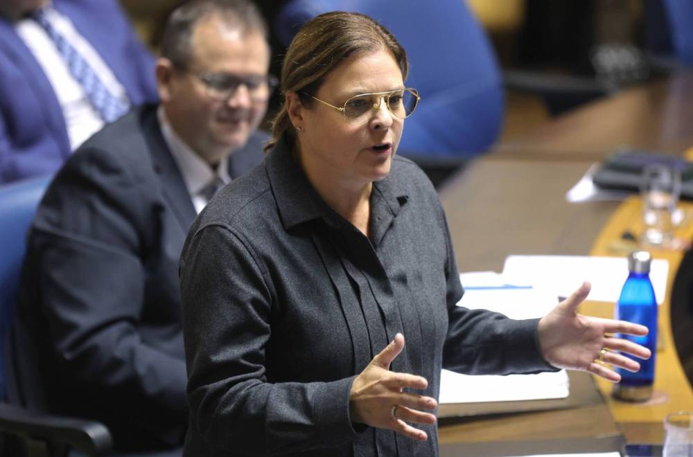 RUTH BONNEVILLE / WINNIPEG FREE PRESS
Heather Stefanson, leader of the Progressive Conservatives, during their first question period as official Opposition, Wednesday.