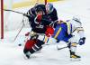 John Woods / THE CANADIAN PRESS files
                                Jets’ defenceman Dylan DeMelo makes sure Buffalo Sabres forward JJ Peterka doesn’t get too comfortable in front of Connor Hellebuyck in the Jets net.