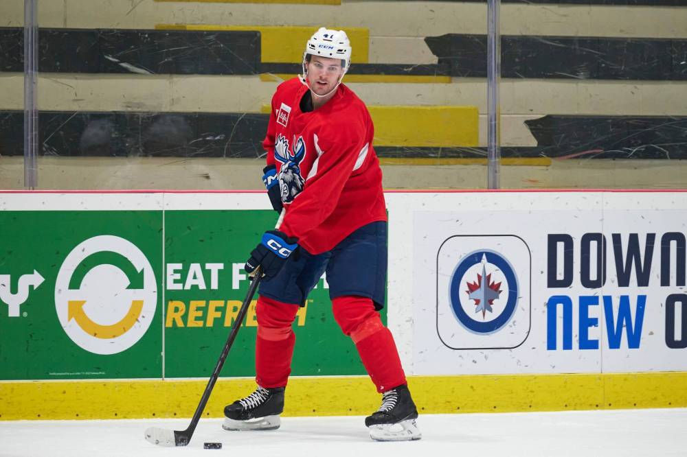MIKE DEAL / WINNIPEG FREE PRESS FILES
Defenceman Declan Chisholm put up five points in six games with the Manitoba Moose.