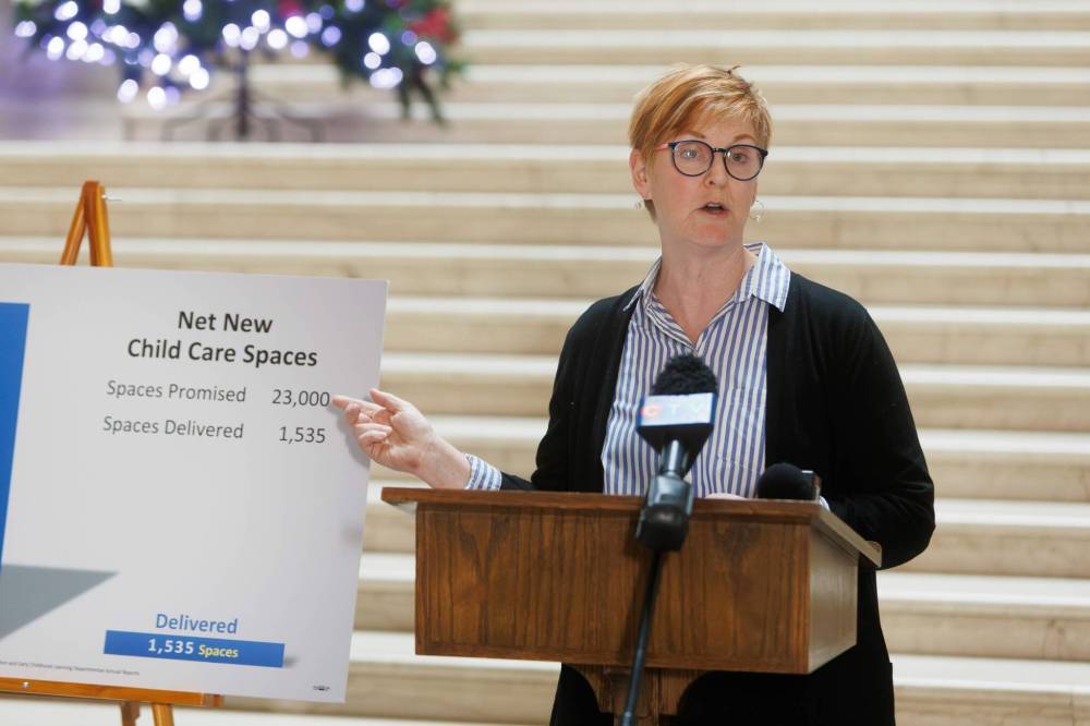 MIKE DEAL / WINNIPEG FREE PRESS
Dr. Susan Prentice said the province is nowhere close to reaching the targeted 23,000 new spaces by 2026.