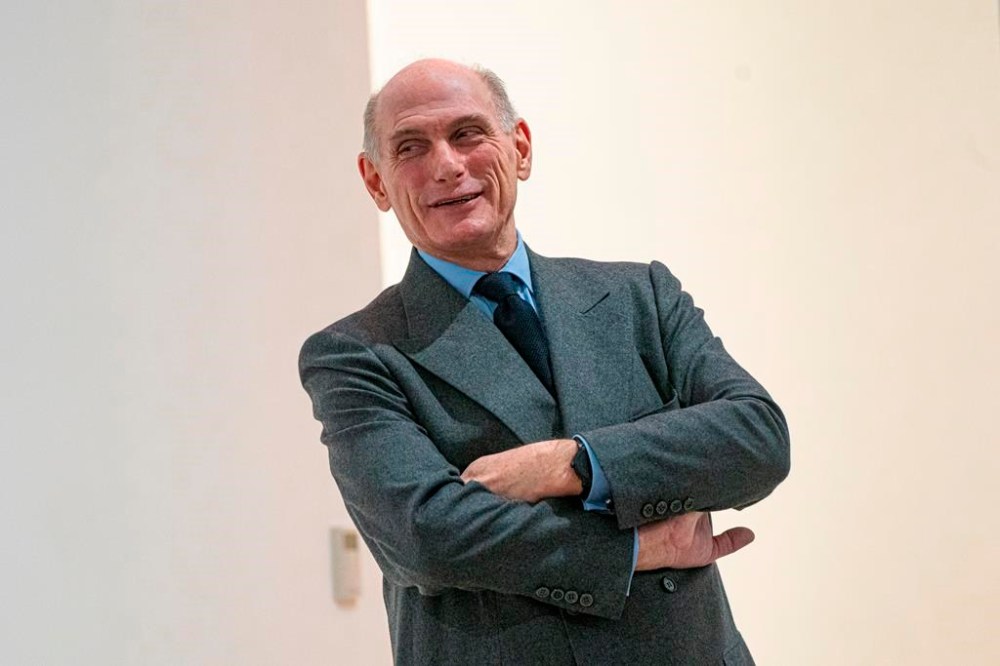 Bernard Ruiz-Picasso, grandson of artist Pablo Picasso, attends the Picasso: 14 Sketchbooks exhibit at Pace Gallery in New York, Thursday, Nov. 9, 2023. (AP Photo/Peter K. Afriyie)