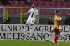 AC Milan's Olivier Giroud celebrates scoring his side's opening goal during the Serie A soccer match between Lecce and AC Milan, at the Via del Mare stadium in Lecce, Italy, Saturday, Nov. 11, 2023. (Giovanni Evangelista/LaPresse via AP)