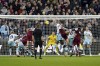 West Ham United's Tomas Soucek scores their side's third goal during the Premier League match between West Ham United and Nottingham Forest at the London Stadium, London, Sunday Nov. 12, 2023. (Mike Egerton/PA via AP)