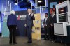 President Joe Biden answers a question about Israel as he tours demonstrations during White House Demo Day, showcasing science and technology that have resulted from infrastructure investments at The Showroom in Washington, Tuesday, Nov. 7, 2023. (AP Photo/Andrew Harnik)