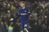 Chelsea's Cole Palmer celebrates after scoring his side's fourth goal during the English Premier League soccer match between Chelsea and Manchester City at Stamford Bridge stadium in London, Sunday, Nov. 12, 2023. (AP Photo/Ian Walton)