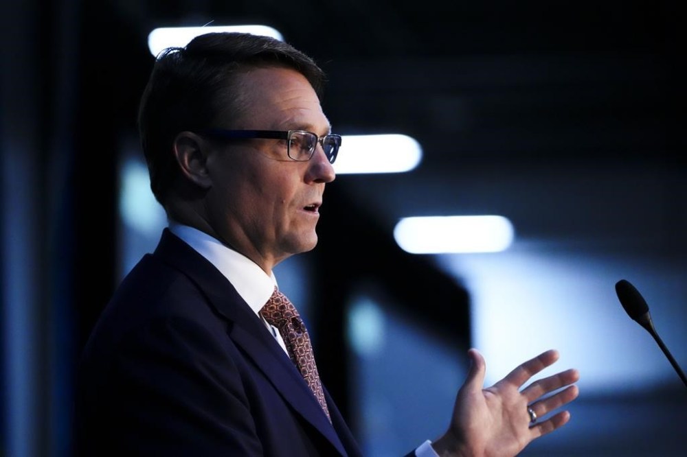 John Graham, President & CEO of the CPPIB, speaks at the Canadian Chamber of Commerce’s Annual General Meeting and Convention in Ottawa on Oct. 14, 2022. THE CANADIAN PRESS/Sean Kilpatrick