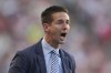 FILE - New York Red Bulls coach Troy Lesesne shouts to the team during the first half of an MLS soccer match against Real Salt Lake, Saturday, July 15, 2023, in Sandy, Utah. Lesesne was fired by the New York Red Bulls on Tuesday, Nov. 14, 2023. (AP Photo/Rick Bowmer, File)