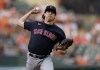 Cleveland Guardians starting pitcher Cal Quantrill throws a pitch during the first inning of a baseball game between the Baltimore Orioles and the Cleveland Guardians, Tuesday, May 30, 2023, in Baltimore. The Orioles won 8-5. (AP Photo/Julio Cortez)