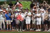 Rory McIlroy of Northern Ireland plays his second shot on the 2nd hole during the round one of the DP World Tour Championship golf tournament, in Dubai, United Arab Emirates, Thursday, Nov. 16, 2023. (AP Photo/Kamran Jebreili)