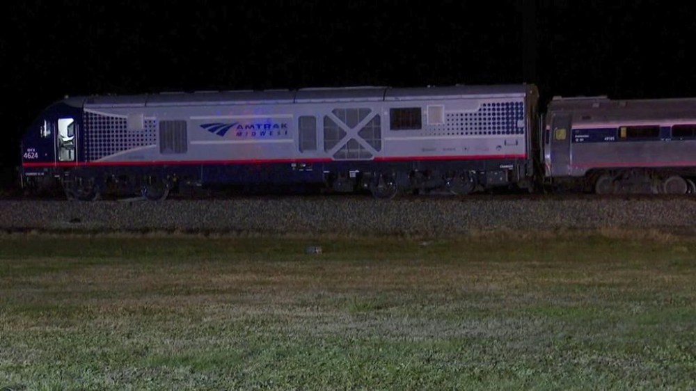 Chicagobound Amtrak train derails after hitting empty vehicle and tow