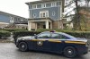 FILE - A New York State Police Department cruiser is parked in front of Cornell University's Center for Jewish Living, in Ithaca, NY, Monday, Oct 30, 2023. The federal government has opened civil rights investigations at seven schools and universities over allegations of antisemitism or Islamophobia since the outbreak of the Israel-Hamas war. I (AP Photo/David Bauder)