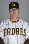 FILE - Mike Shildt of the San Diego Padres baseball team poses in Phoenix on Feb. 24, 2023. Shildt has been hired as manager of the San Diego Padres, returning to the dugout two years after he was suddenly fired by the St. Louis Cardinals following a third straight playoff appearance, a person with knowledge of the situation said Tuesday, Nov. 21, 2023. (AP Photo/Darryl Webb, File)