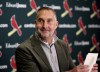 John Mozeliak, president of baseball operations for the St. Louis Cardinals, speaks with the media about the signing of pitchers Lance Lynn and Kyle Gibson during press conference at Busch Stadium in St. Louis, Mo., Tuesday, Nov. 21, 2023. (David Carson/St. Louis Post-Dispatch via AP)