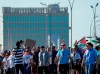 Cuban President Miguel Díaz-Canel, wearing a red cap, and his wife Lis Cuesta march during a pro-Palestinian demonstration in Havana, Cuba, Thursday, Nov. 23, 2023.( AP Photo/Ramon Espinosa)