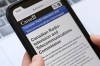 A person navigates to the on-line social-media pages of the Canadian Radio-television and Telecommunications Commission (CRTC) on a cell phone in Ottawa on Monday, May 17, 2021. The Aboriginal Peoples Television Network says that in the face of shrinking resources that are making it more difficult to tell Indigenous stories, online streaming services should be required to contribute funding to the Canadian broadcasting system. THE CANADIAN PRESS/Sean Kilpatrick