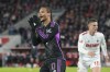 Bayern's Leroy Sane reacts after missing a scoring chance during the German Bundesliga soccer match between 1.FC Cologne and Bayern Munich in Cologne, Germany, Friday, Nov. 24, 2023. (AP Photo/Martin Meissner)