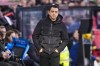 Barcelona's head coach Xavi Hernandez reacts during a Spanish La Liga soccer match between Rayo Vallecano and Barcelona at the Vallecas stadium in Madrid, Spain, Saturday, Nov. 25, 2023. (AP Photo/Jose Breton)