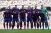 Barcelona players pose ahead of the Spanish La Liga soccer match between Rayo Vallecano and Barcelona at the Vallecas stadium in Madrid, Spain, Saturday, Nov. 25, 2023. (AP Photo/Jose Breton)