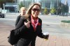 Tamara Lich arrives at the courthouse in Ottawa, Monday, Oct. 16, 2023. Chris Barber and Tamara Lich are starting their case for why the co-accused's actions during the February 2022 demonstrations weren't criminal. THE CANADIAN PRESS/ Patrick Doyle