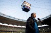 Switzerland's head coach Murat Yakin speaks during an interview at the National Arena stadium in Bucharest, Romania, Monday, Nov. 20, 2023. Switzerland will face Romania for a Euro 2024 group I qualifying soccer match on Nov. 21, 2023. (Peter Klaunzer/Keystone via AP)