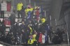 FILE - Lyon fans try to break the net on the stands prior to the French League One soccer match between Olympique de Marseille and Lyon at the Velodrome Stadium, in Marseille, France, Sunday, Oct. 29, 2023. Homophobic chants in the stands, buses carrying players and fans pelted with stones. Brawls in locker rooms. And only a few goals on the pitch. This is the sad reality of the French league. (AP Photo/Daniel Cole)