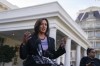 Vice President Kamala Harris makes a statement on abortion access at the White House, Wednesday, Nov. 8, 2023, in Washington. (AP Photo/Evan Vucci)