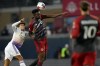 Toronto FC defender Aime Mabika (6) and Orlando City forward Ramiro Enrique (7) vie for the header during first half MLS soccer action in Toronto on Saturday, Oct. 21, 2023. THE CANADIAN PRESS/Nathan Denette