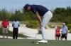 Jordan Spieth, of the United States, reacts to missing a birdie putt on the third green during the second round of the Hero World Challenge PGA Tour at the Albany Golf Club, in New Providence, Bahamas, Friday, Dec. 1, 2023. (AP Photo/Fernando Llano)