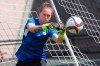 Team Canada's goalkeeper Erin McLeod makes a save during a practice session in Edmonton, Alta., on Friday June 5, 2015. Erin McLeod joins Christine Sinclair and Sophie Schmidt in the spotlight Tuesday at B.C. Place Stadium. THE CANADIAN PRESS/Jason Franson