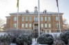 The Court of King's Bench during the opening day of the trail of Bernie Herman, a Mountie who has been charged with first-degree murder in a May 2021 death, in Prince Albert, Sask., on Monday, Dec. 4, 2023. THE CANADIAN PRESS/Liam Richards