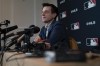 Chicago Cubs manager Craig Counsell responds to questions during the Major League Baseball winter meetings Tuesday, Dec. 5, 2023, in Nashville, Tenn. (AP Photo/George Walker IV)