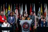 Candidate Sheila North, centre, speaks during the All Candidates Forum on the first day of the annual Assembly of First Nations Special Chiefs Assembly (SCA) in Ottawa, on Tuesday, Dec. 5, 2023. THE CANADIAN PRESS/Spencer Colby