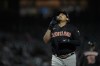 Cleveland Guardians' Josh Naylor celebrates after hitting a two-run home run against the San Francisco Giants during the third inning of a baseball game Monday, Sept. 11, 2023, in San Francisco. Guardians slugger Naylor has won the 2023 Tip O’Neill Award.THE CANADIAN PRESS/AP/Godofredo A. Vásquez