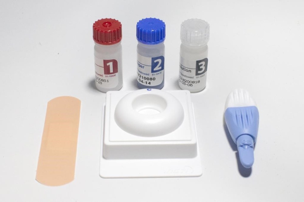The Test@Home HIV self-test kit is pictured in Toronto on Friday April 16, 2021. Montreal's regional public health authority reports the area recorded its highest number of new HIV diagnoses in 10 years in 2022. THE CANADIAN PRESS/Chris Young