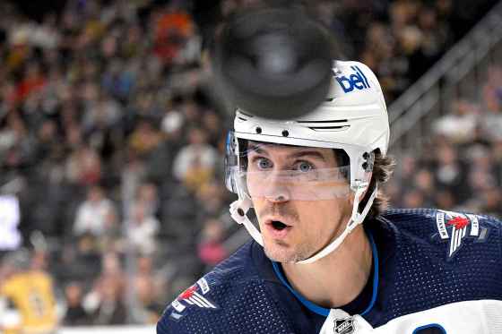 Winnipeg Jets centre Mark Scheifele (55) has now gone six games without a goal. (David Becker / The Associated Press files)