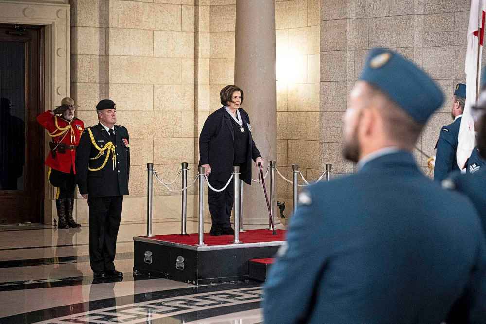 THE CANADIAN PRESS / AARON VINCENT ELKAIM
The First Session of the 43rd Manitoba legislature opens with the ceremonial Inspection of the 20-person Quarter Guard by Lieutenant Governor Anita Neville at the Manitoba Legislative Building.