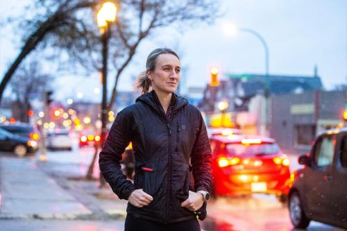 MIKAELA MACKENZIE / WINNIPEG FREE PRESS

Dr. Joss Reimer, the Winnipeg Regional Health Authority’s chief medical officer, in Winnipeg on Wednesday, Nov. 8, 2023. She has made it public she lives with depression, and physical activity (including lots of running to work and home) is one of the ways she stays healthy. For Kevin story.
Winnipeg Free Press 2023.