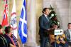 MIKAELA MACKENZIE / WINNIPEG FREE PRESS Files
                                Premier Wab Kinew announces the introduction of legislation naming Louis Riel as the honourary first premier of Manitoba Nov. 23.