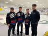 TAYLOR ALLEN / WINNIPEG FREE PRESS
                                Korean team members (from left) head coach Sungmin Lim, male skip Sunyoung Youn, female skip Jisu Kim and manager Min Lee are having having a blast at the DeKalb Superspiel in Morris.