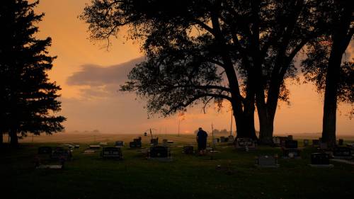 SUPPLIED
                                A scene from Altona shows the cemetery where victim Curtis Klassen is buried.